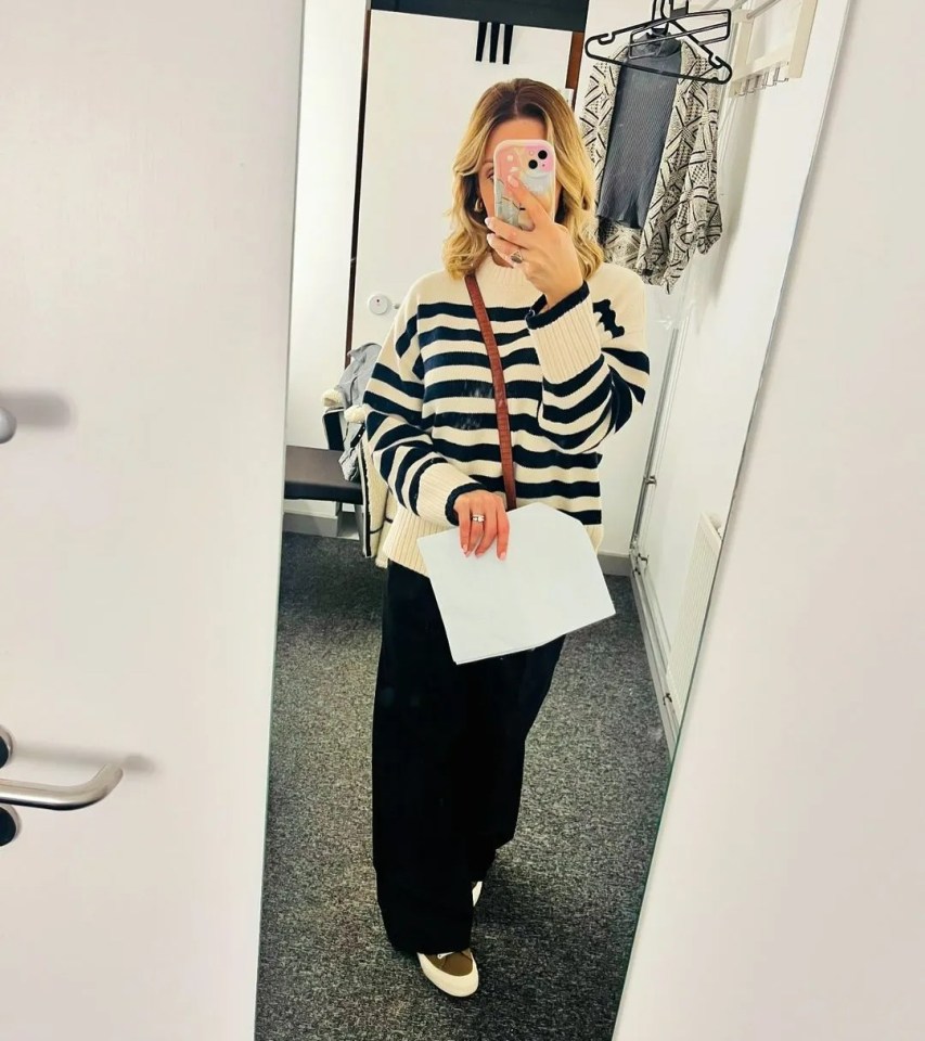 The actress posed for a mirror selfie with the script in her hand