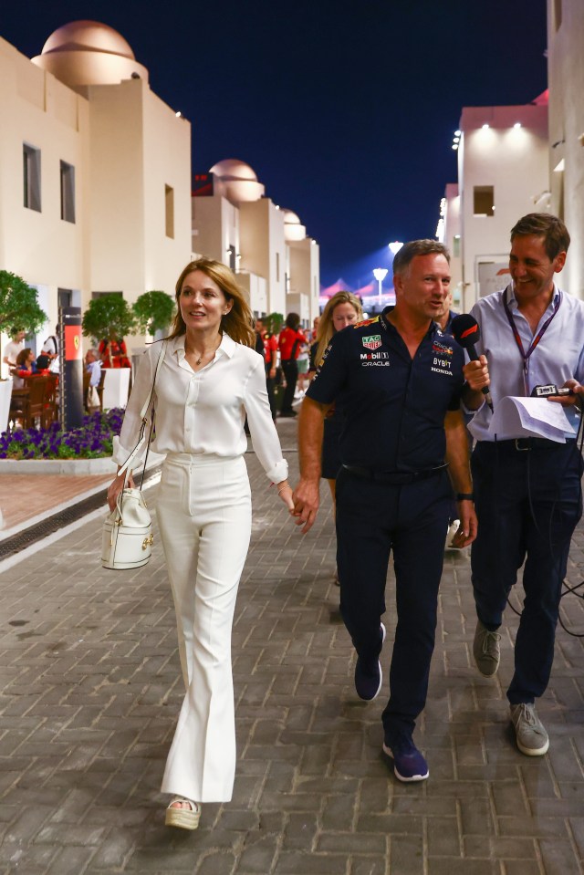 Horner and Halliwell after the Formula 1 Abu Dhabi Grand Prix on November 26, 2023