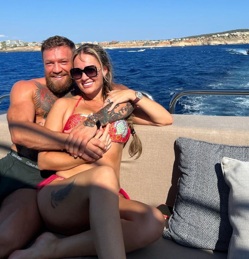 McGregor on a yacht with fiance Dee Devlin