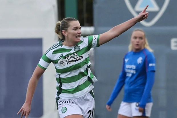 a female soccer player wears a celtic foundation jersey