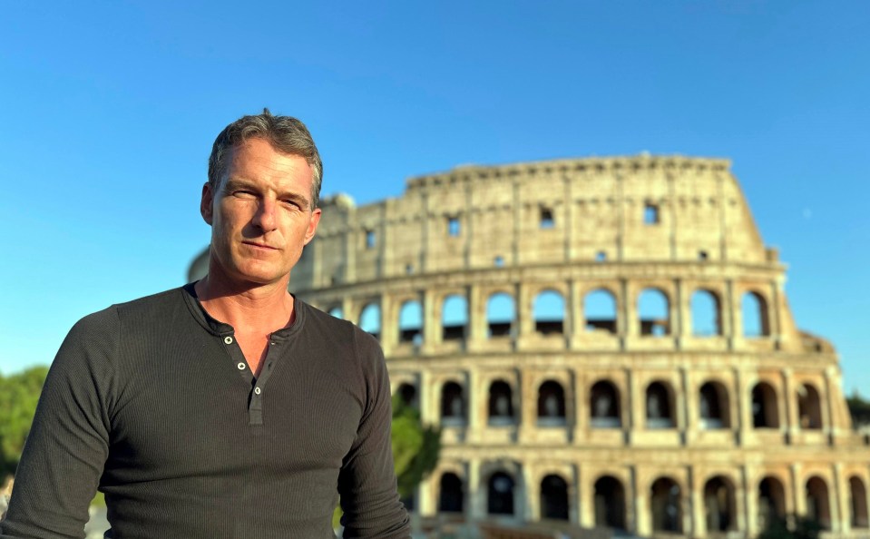 Dan outside the Colosseum in Rome