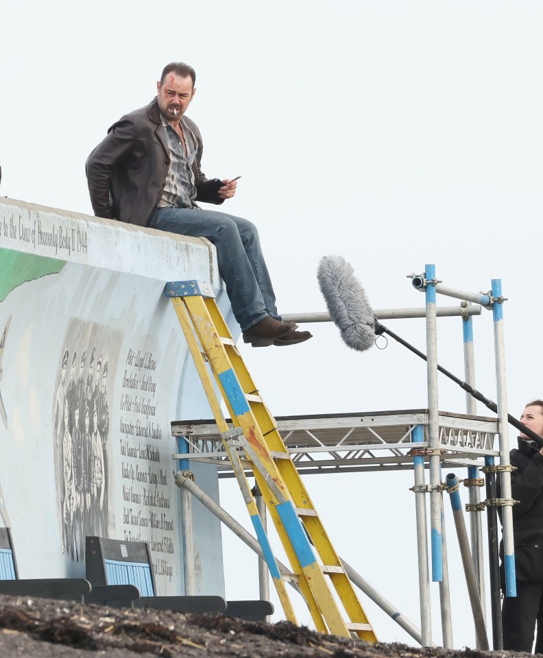 Danny Dyer filming Mr Bigstuff's second series on Canvey Island