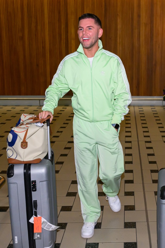 Dean looked delighted as he landed in Australia