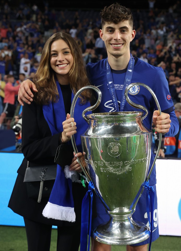 Sophia celebrated Chelsea's Champions League triumph with Havertz back in 2021