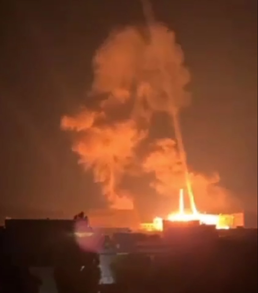 Footage purportedly showed the ICBM warheads falling on Dnipro