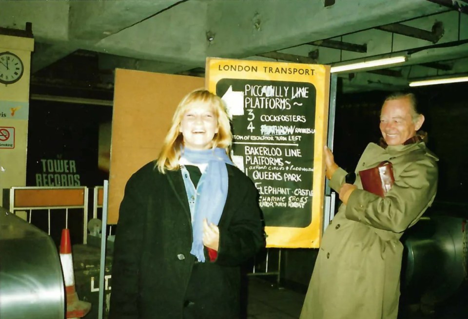 A previously unseen picture shows a young Revelle with dad Ivor in London when she was studying at Bush Davies School of Theatre Arts