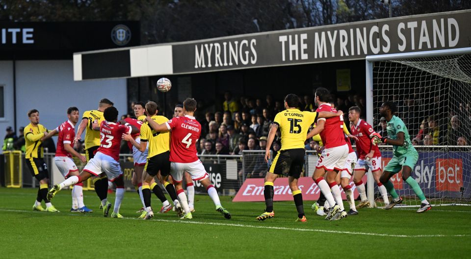 Harrogate beat Wrexham in the FA Cup first round earlier this month