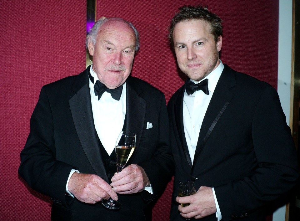 Timothy with actor son Sam at an awards bash in 2011