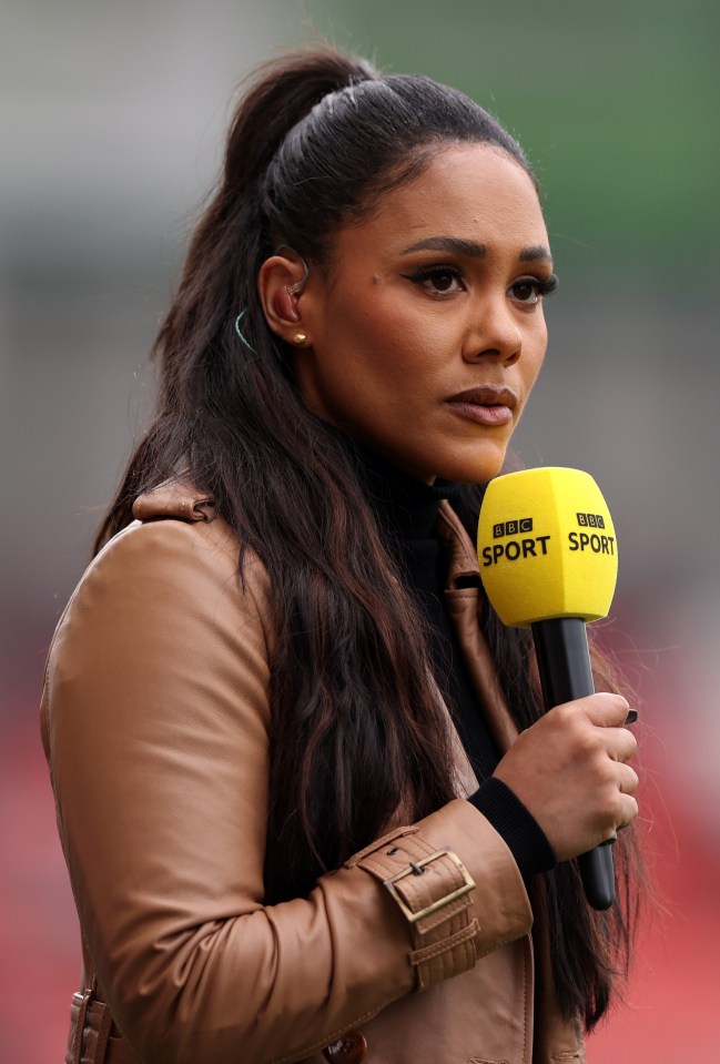 Alex speaking prior to during the Barclays FA Women’s Super League match between Manchester United Women and Manchester City Women