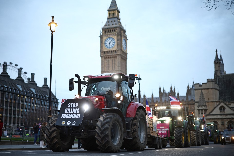 Farmers were apparently blocked from protesting in the capital against the hated ‘tractor tax’ from Rachel Reeves’ Budget