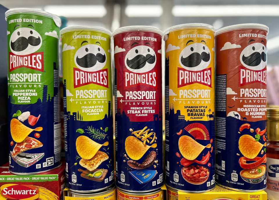 The limited edition Passport Flavours range from Pringles pays homage to favourite dishes across the world