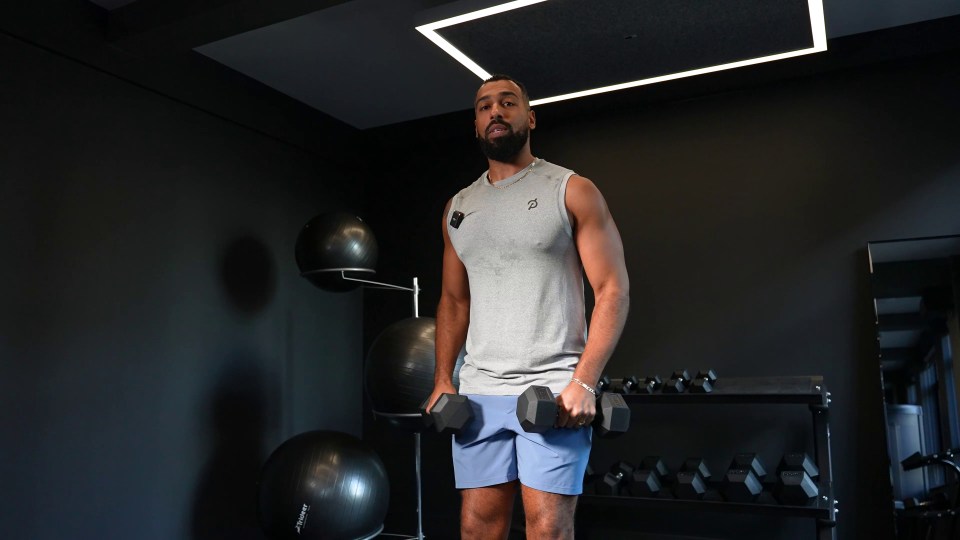 Try four sets of 10 for the dumbbell lateral raise