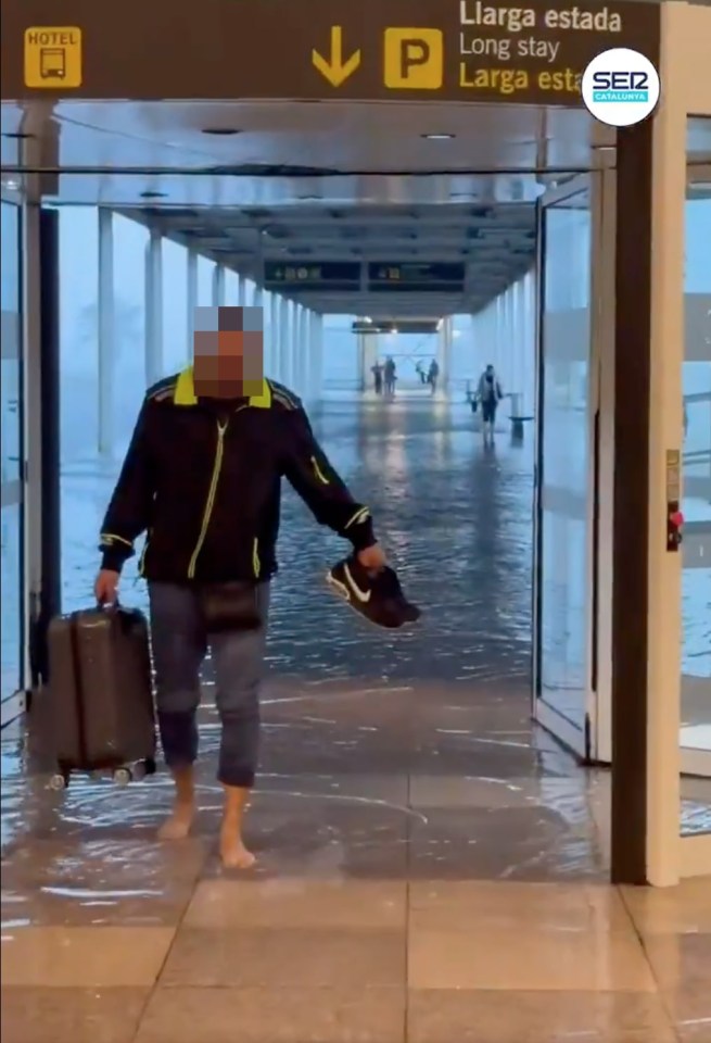 The flooding affected the T-1 terminal and parking facilities as passengers were kept away