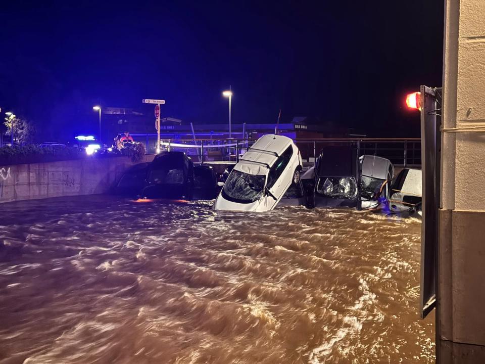 Floods hit the town early this morning following last week's disaster in Valencia