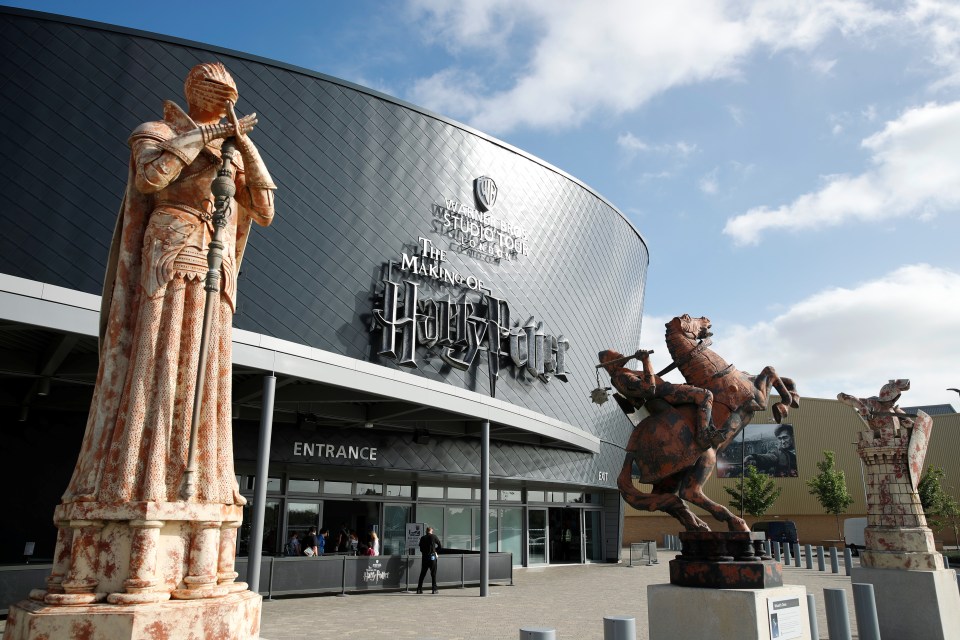 the entrance to the harry potter studio tour