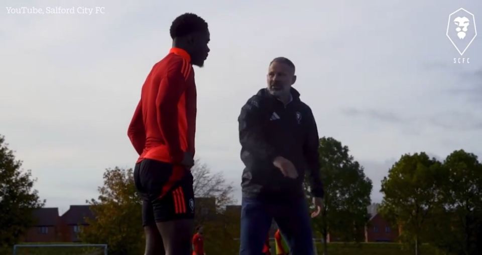 Giggs has been taking training session with Salford too