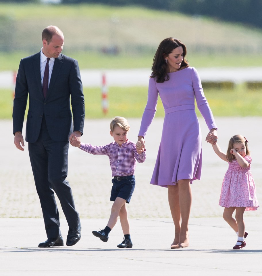 The entire Wales family looked smart in purple in Germany in 2017