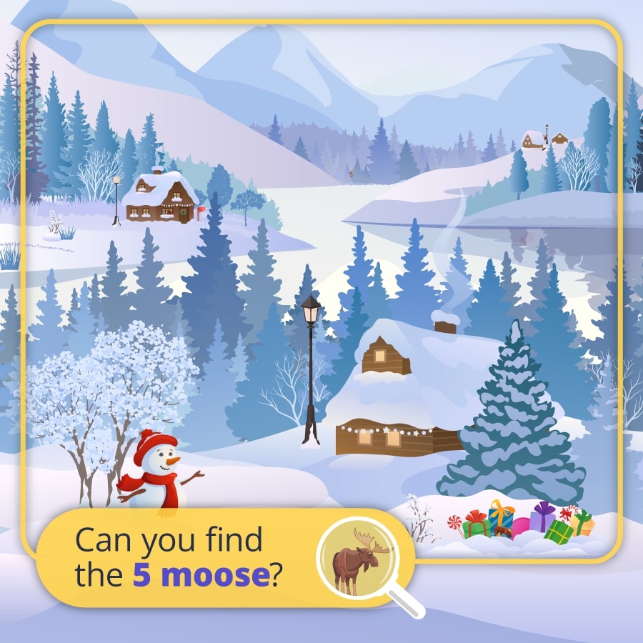 Can you find all five moose in under 30 seconds