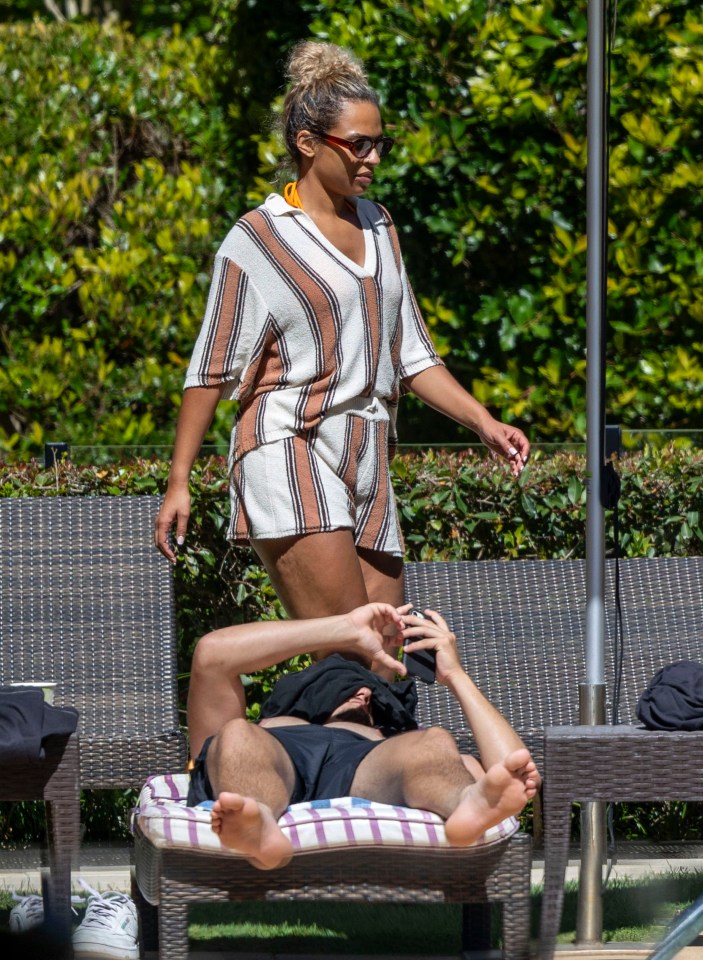 Kemi opted for an orange and white co-ord