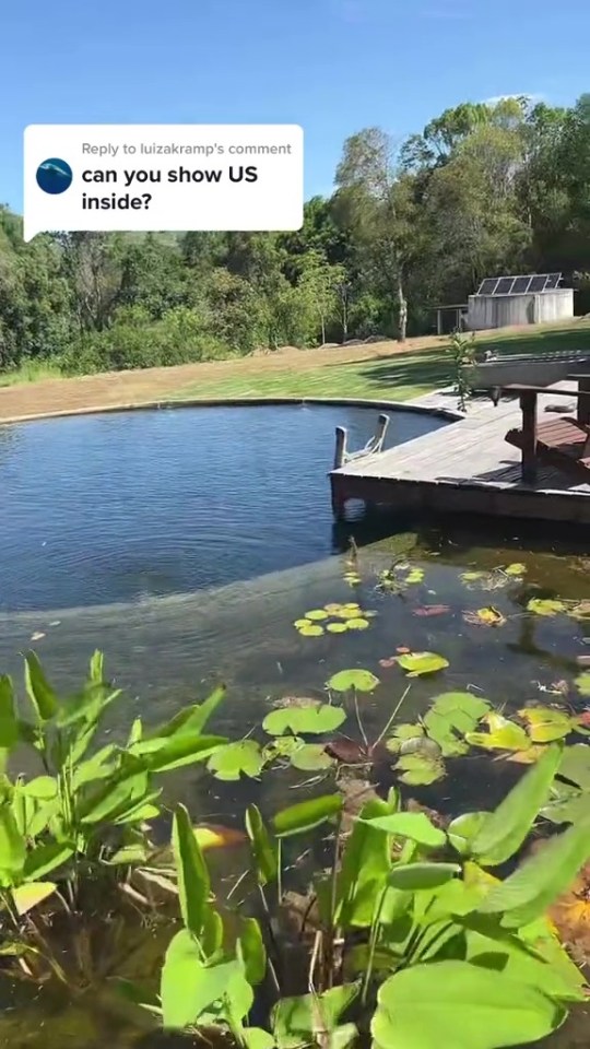 She even has her own swimming pool