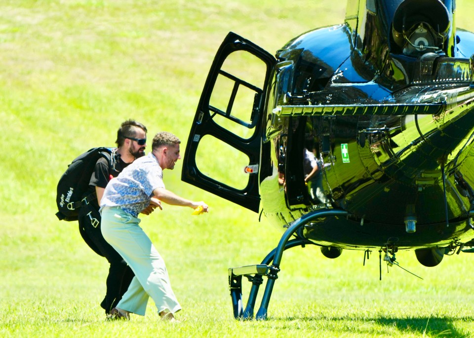 Radio DJ Dean McCullough were hopped aboard his own helicopter