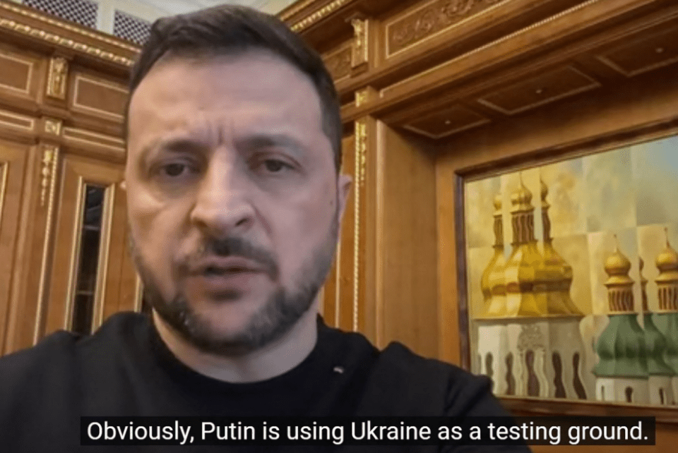 Ukrainian president Zelensky addresses the nation after Russia's attack