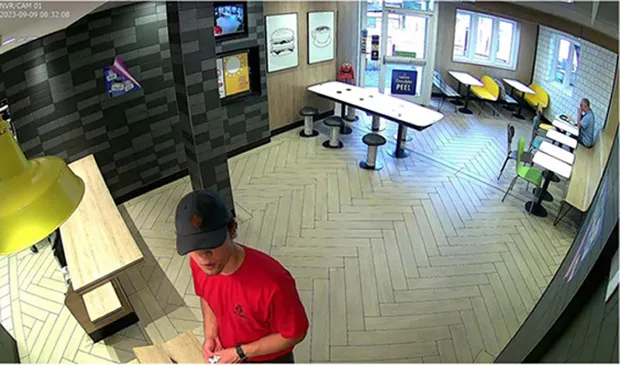 Footage showed him buying a coffee in McDonald's