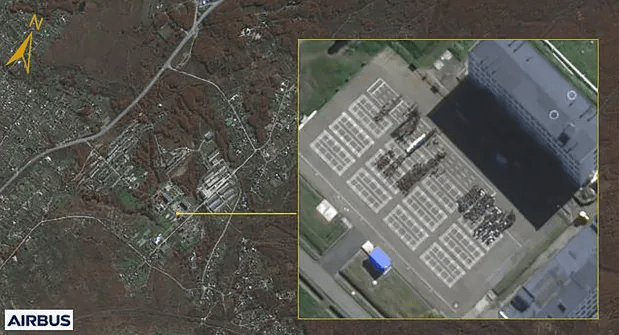 A handout from South Korea’s National Intelligence Service (NIS) shows what it claims to be North Korean troops were gathered at Russia's Ussuriysk military facility