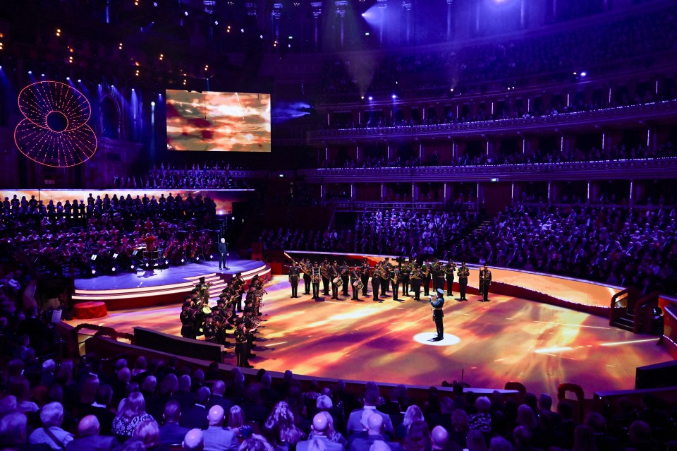 A band performs during the Remembrance event