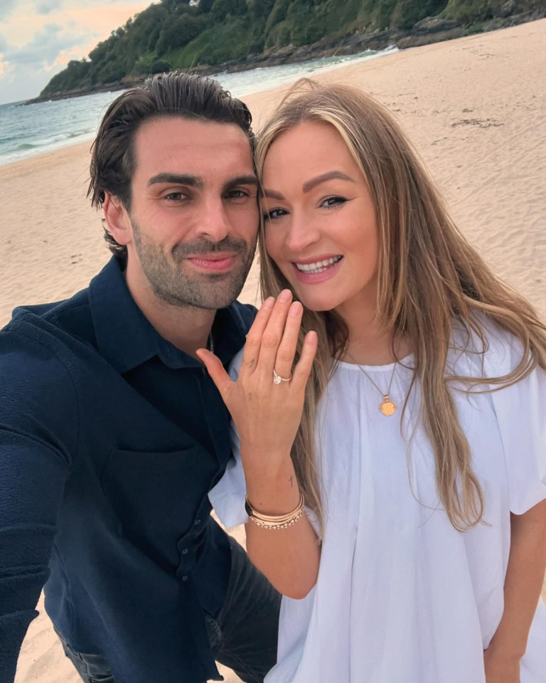 Collard and Woods got engaged in Cornwall in September