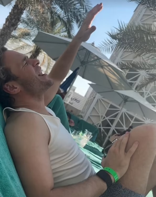 Mark shared fun videos from the poolside during their Majorca trip