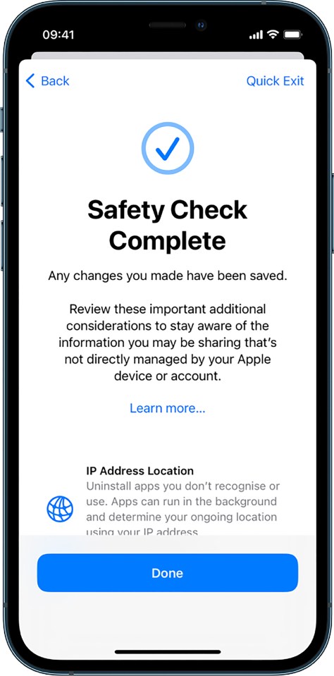 You should do a Safety Check regularly to make sure that your iPhone sharing is set up as you intended