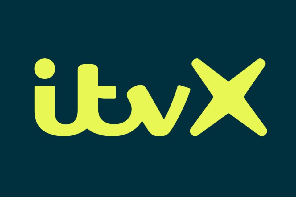 a yellow itvx logo on a dark blue background