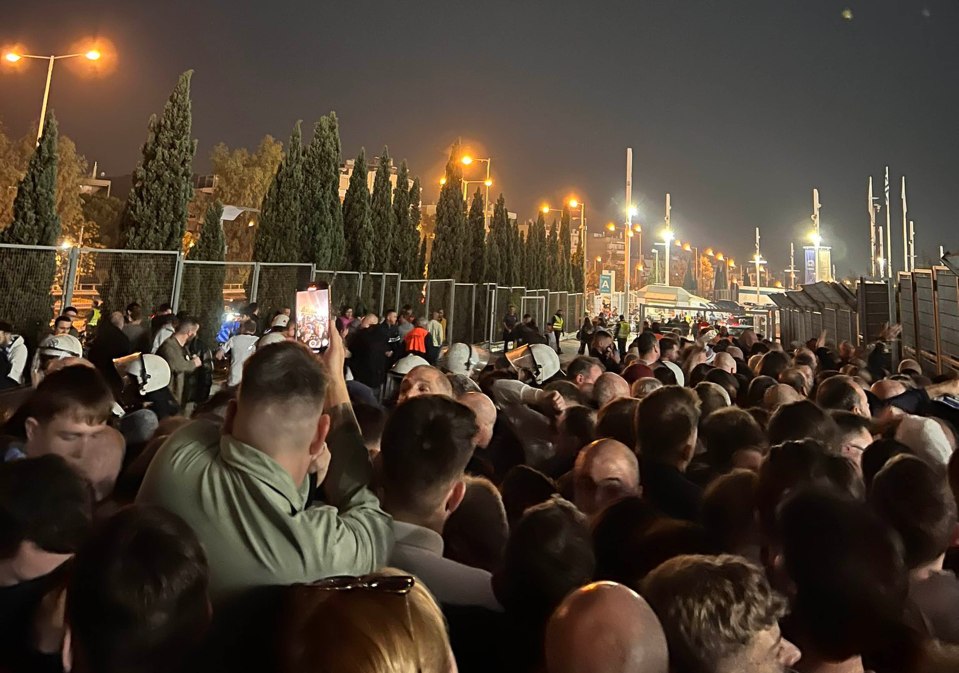 One fan said a queue was forcibly shoved to the side