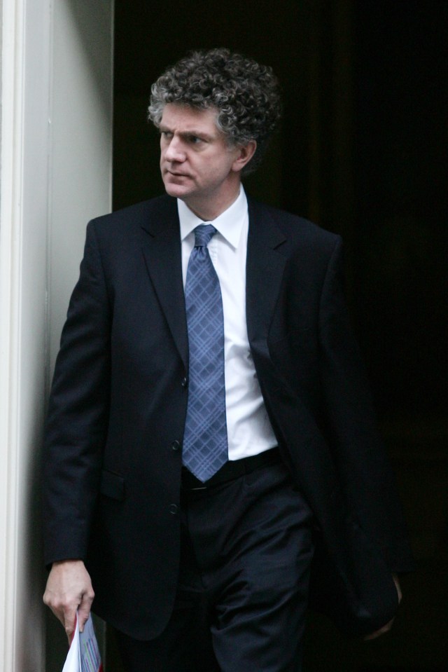 Jonathan Powell leaving No10 Downing Street in 2007 as chief of staff