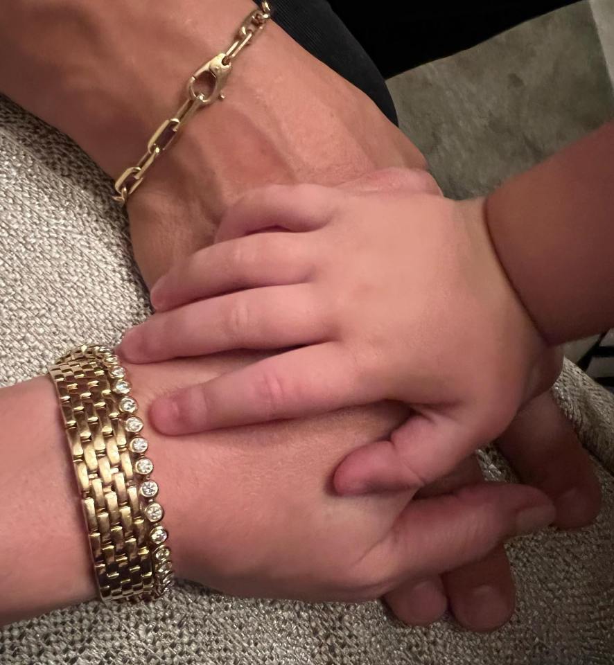 An Instagram snap of Katy and Orlando's hands with daughter Daisy’s