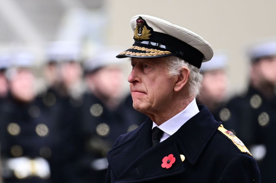 Charles laid the first wreath at the Cenotaph in recognition of the fallen