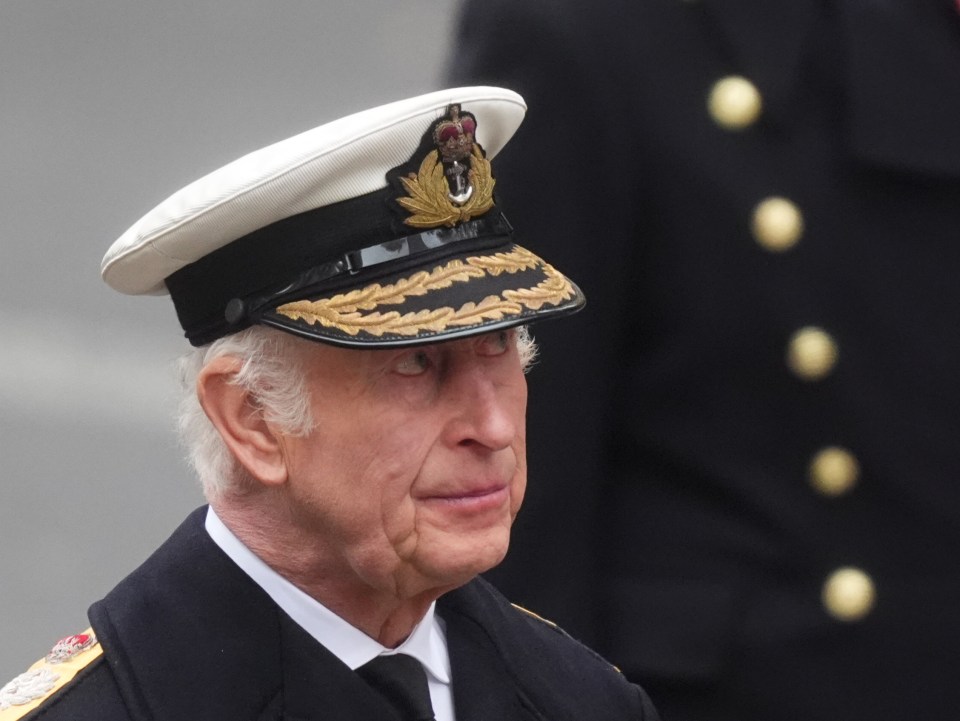 King Charles III during the Remembrance Sunday service