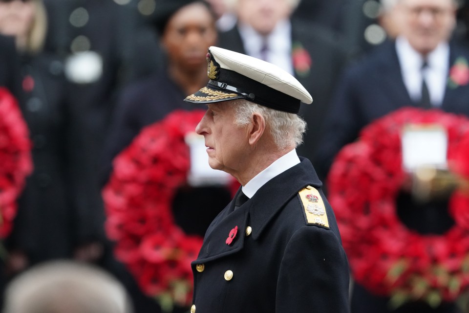 King Charles led the two-minute silence