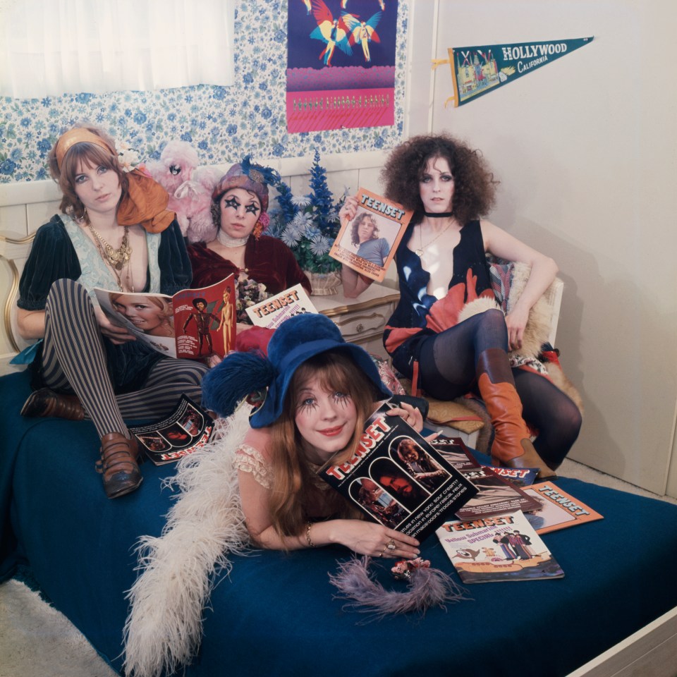 Pamela, centre, was a member of Sunset Strip dance group The GTOs, or Girls Together Outrageously