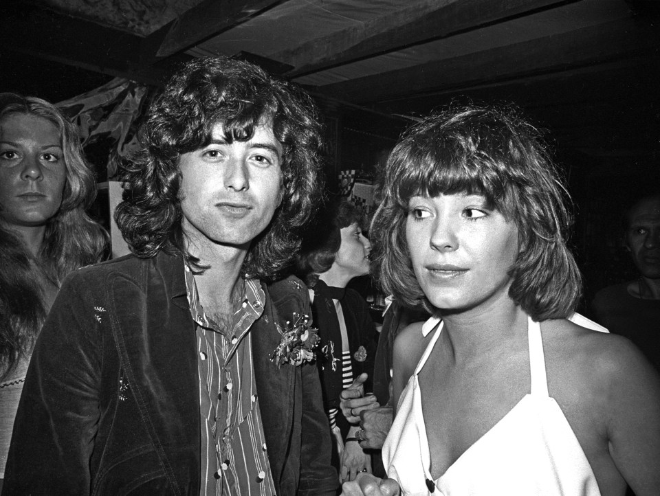 Pamela with Led Zeppelin guitarist Jimmy Page in 1973