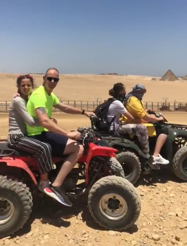 Riding dune buggies in Egypt earlier this year