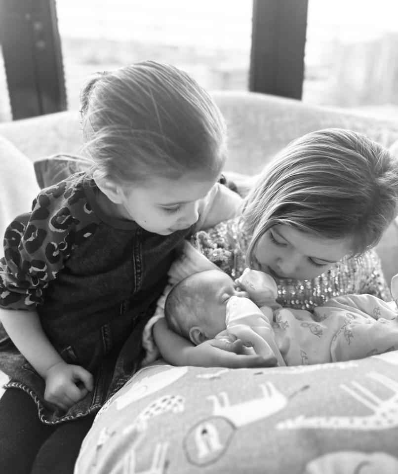 Luca with his sisters Bella and Sofia