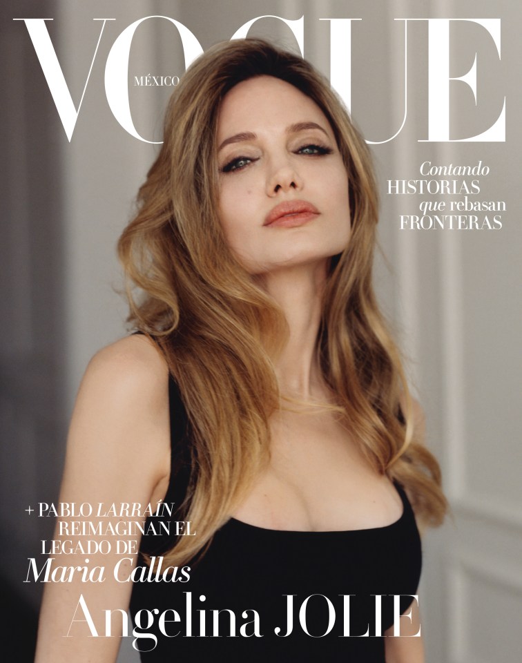 Angelina on the cover of Vogue Mexico