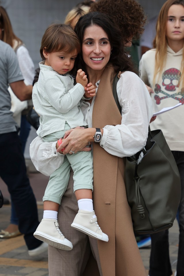 Nadal's wife and son were in attendance for the momentous day