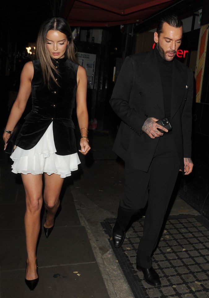 Maura Higgins and Pete Wicks are spotted on a rare date night, at the London Palladium