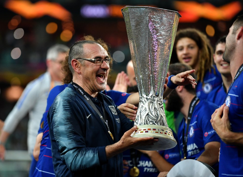 Maurizio Sarri won the Europa League during his one year in charge of Chelsea