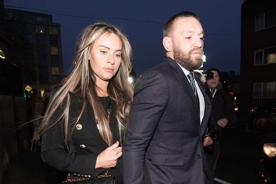 Conor McGregor and partner Dee Devlin at the High Court in Dublin