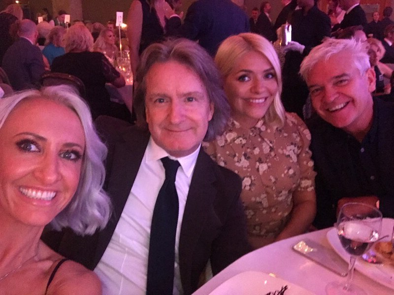 Martin is seen with former hosts Holly Willoughby and Phillip Schofield