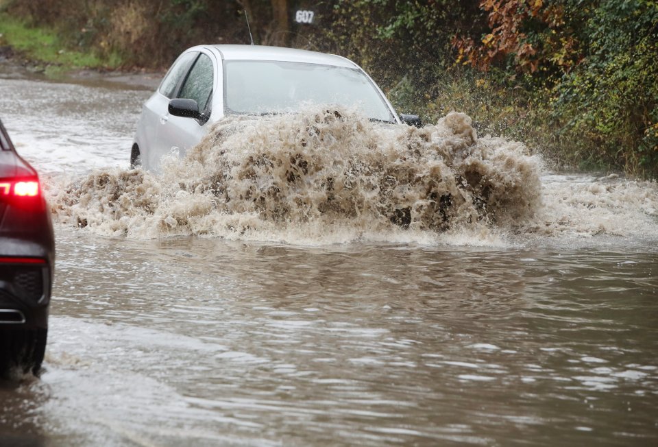 Heavy rain in Essex has caused roads to flood today